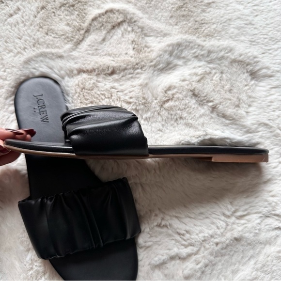 J.crew‎ Menorca scrunchie-strap sandals in black leathersize 10 - Picture 5 of 6